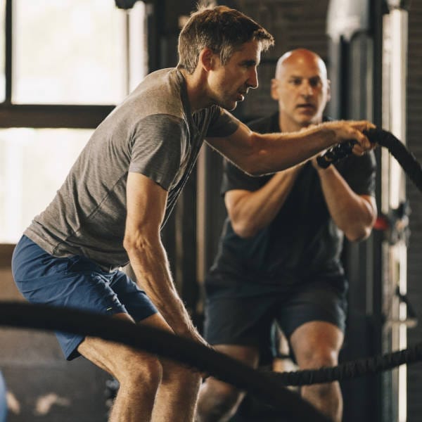 Man on crossfit training